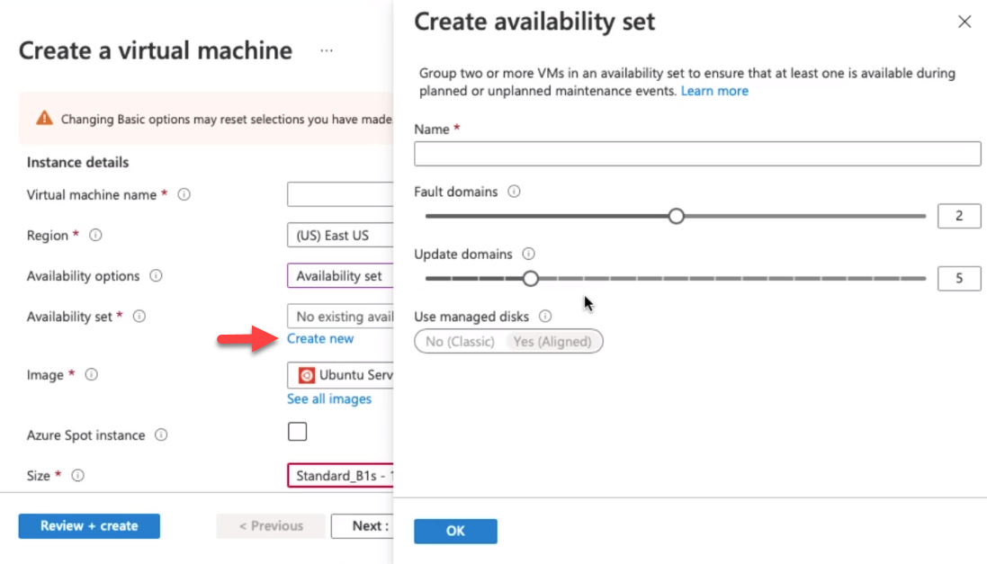 Example Azure Availabilty Set