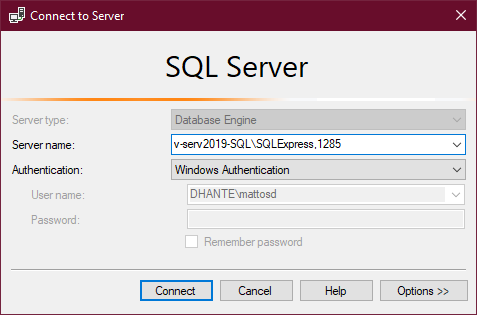 Connect to SQL Server