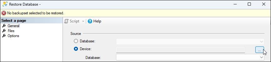 Select Device File Button
