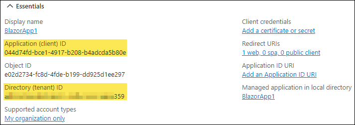 BlazorAuth RegisterApp Essentials