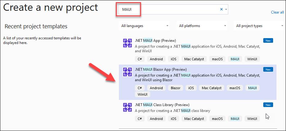 Create MAUI Blazor App