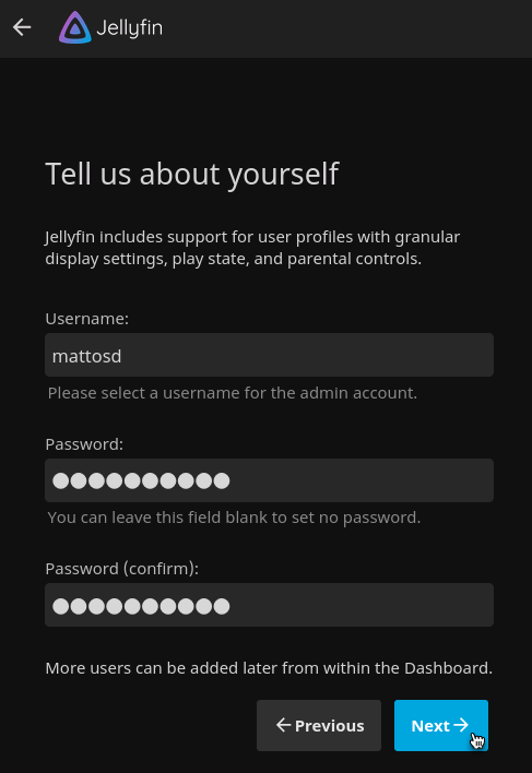 Jellyfin-Setup-Add-Admin