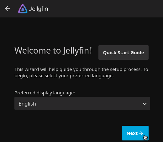Jellyfin-Setup-Welcome