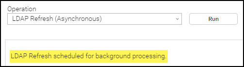 Confirmation of the LDAP Refresh