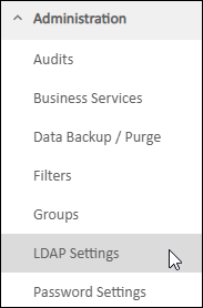 LDAP Settings Menu Link